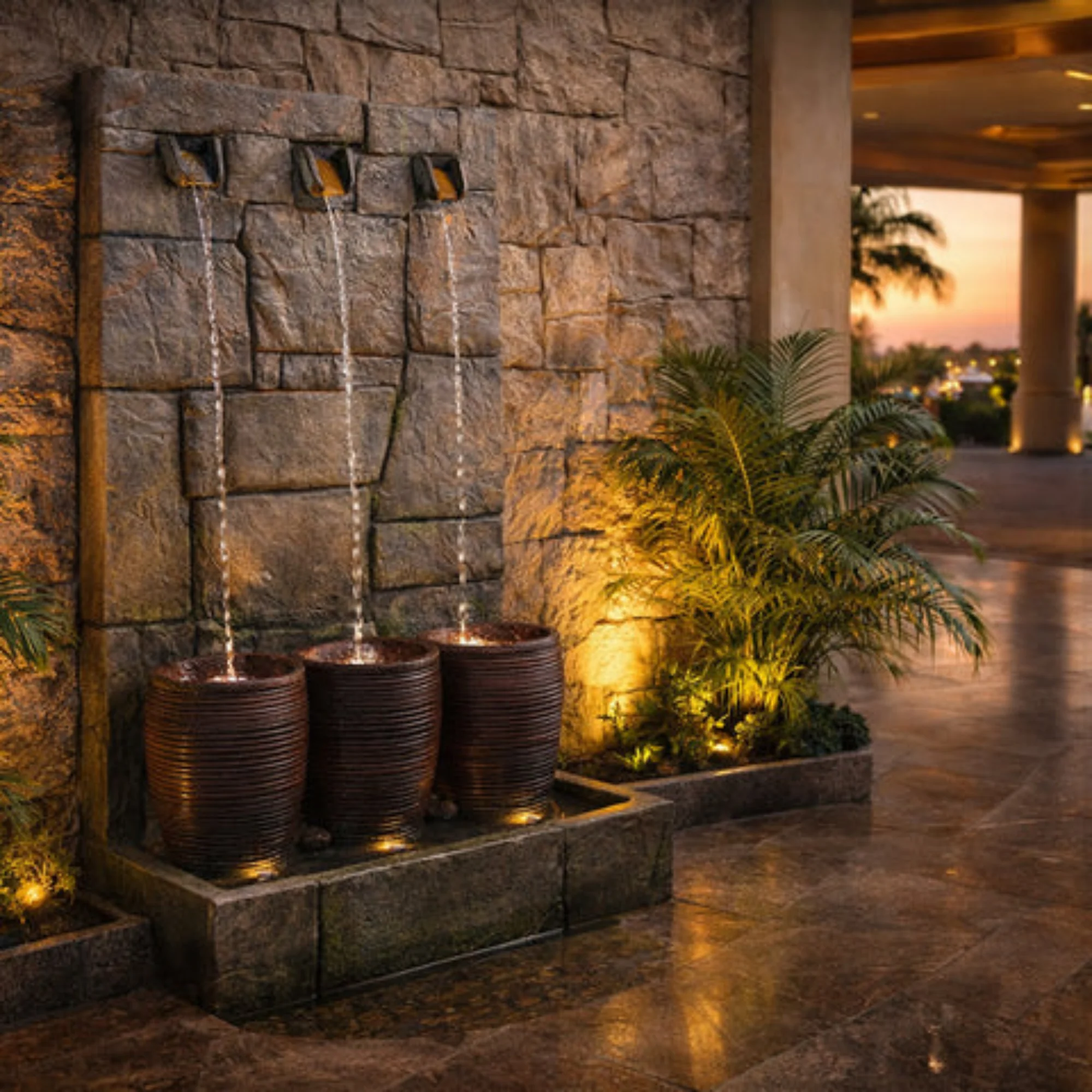 Decorative Pots Wall Fountain