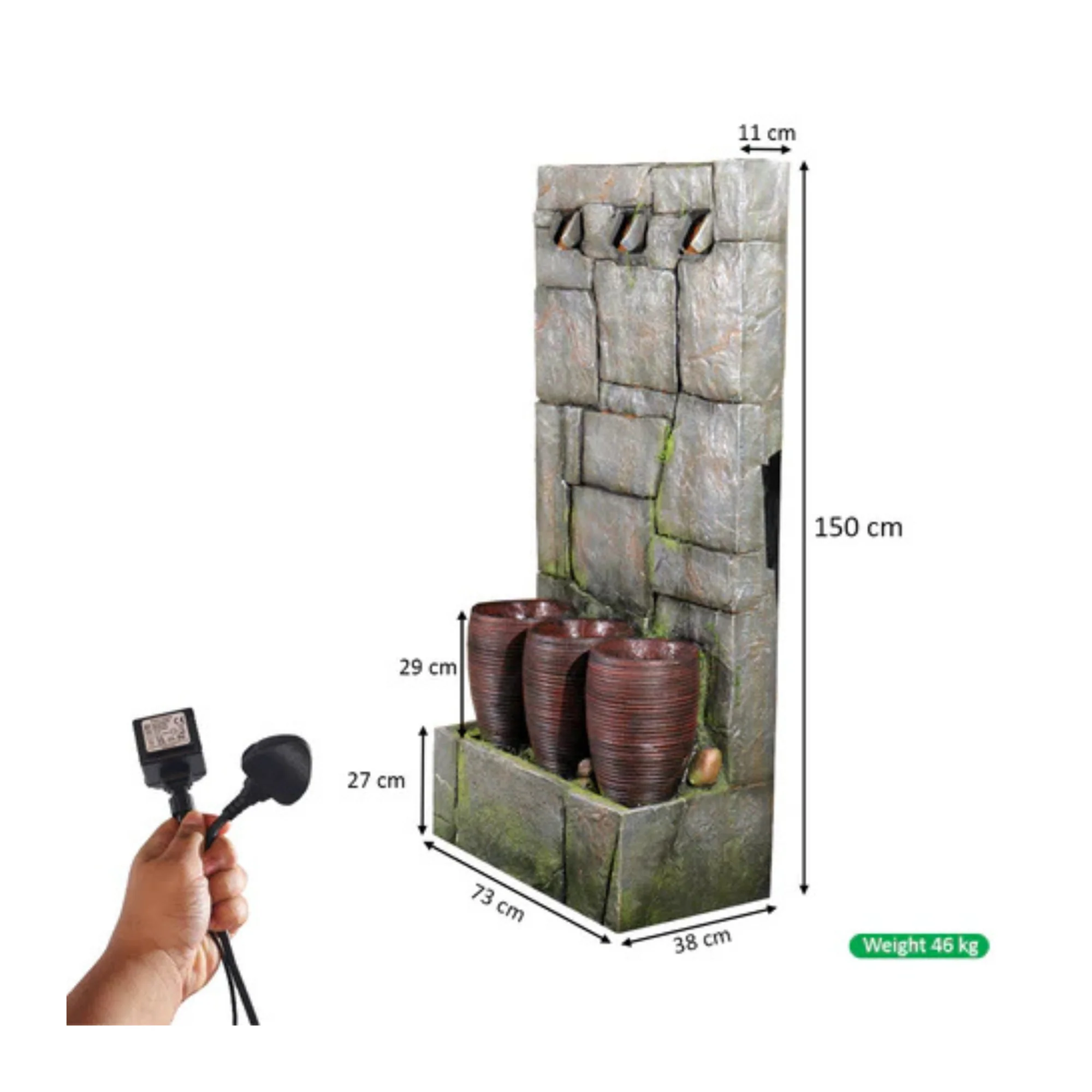 Decorative Pots Wall Fountain