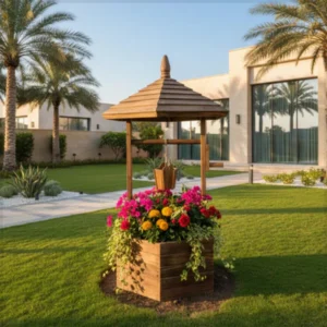 Outdoor Decorative Wooden Wishing Well for Garden